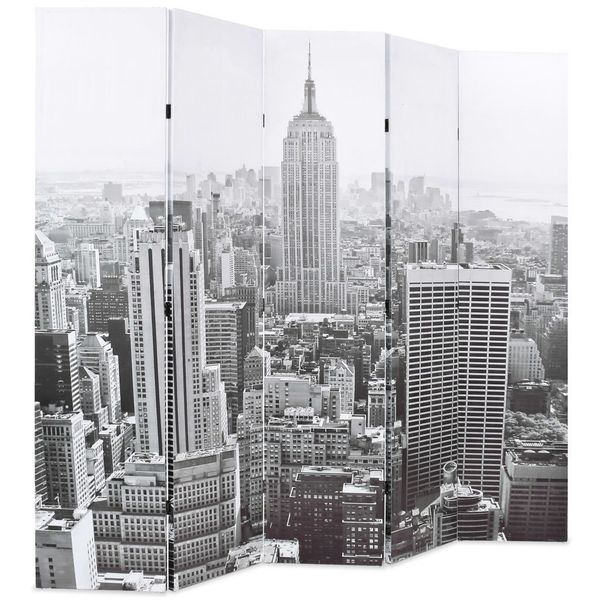 

folding partition 200x170 cm new york black and white garden sets