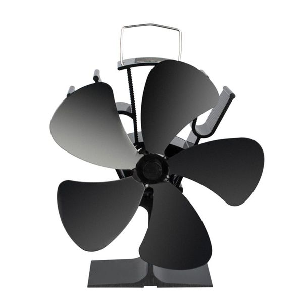 

5 blades heat powered stove fireplace eco friendly fan fuel saving wood burner
