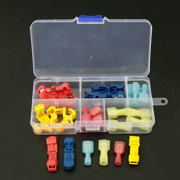 

30 шт t-tap проводные клеммы быстрый сращивания электрические изолированный spade соединитель