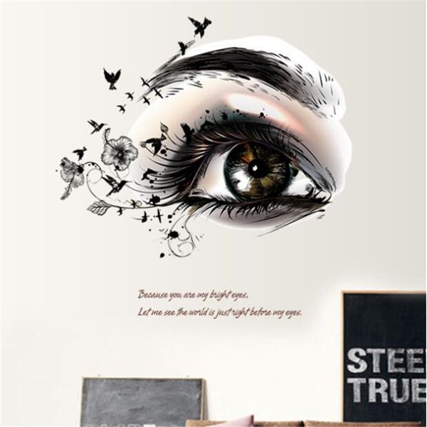

3d beautiful eye wall stickers living room bedroom wall decoration home decoration art mural