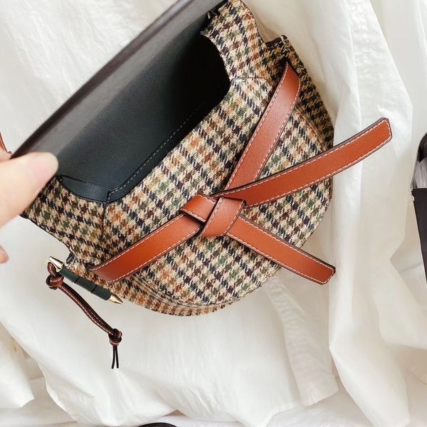 

designer shoulder bag saddle bags bow decoration fashion textured cfy2002263*5