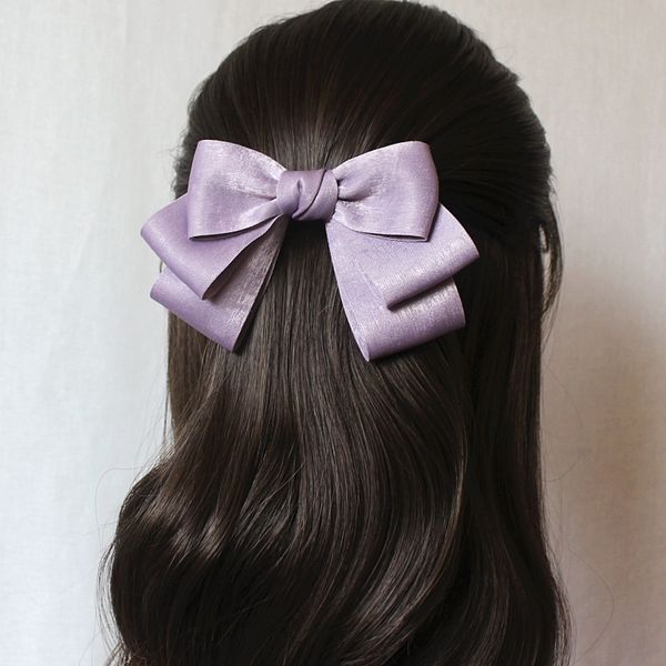 

new bow hairpin hairpin folder hair net bag japanese and korean-style lady hair accessories girls bow tie collar flower, Black;gray