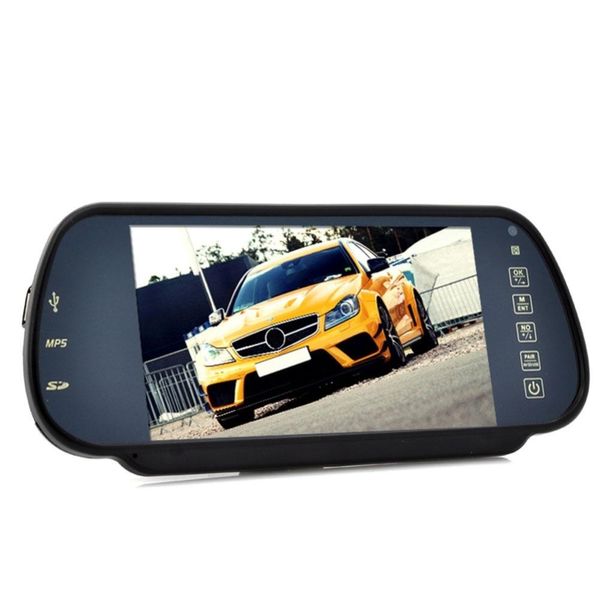 

7 inch car handsbluetooth rear view mirror monitor and multimedia mp4/mp5 player fm transmitter reversing backup camera
