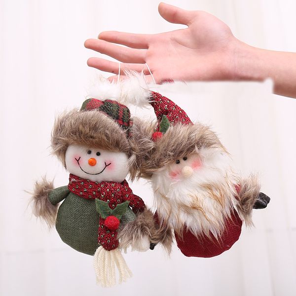 

2019 christmas key chain trinket plush santa claus and snowman keychains nightmare before christmas key ring for women gift, Silver