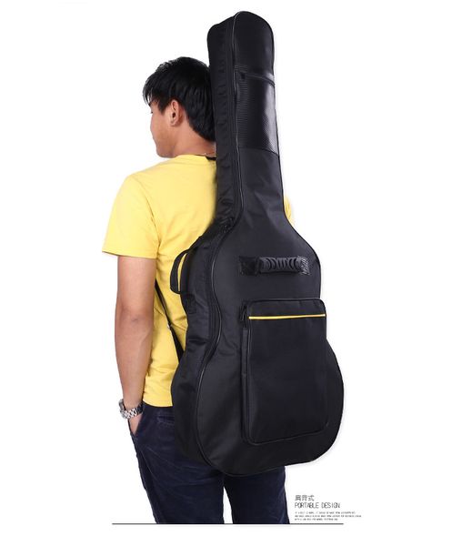 

41inch folk guitar violin guitar bag case 600 d fabric waterproof bag shoulder bags, Black;red