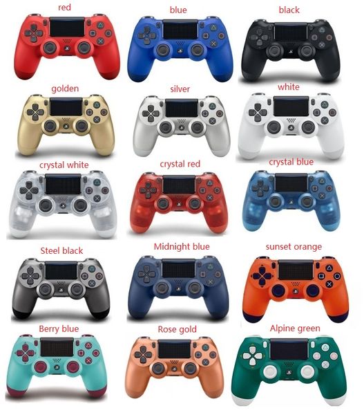 

15 color luetooth wirele p 4 controller for p 4 vibration joy tick gamepad p 4 game controller for ony play tation with box packaging