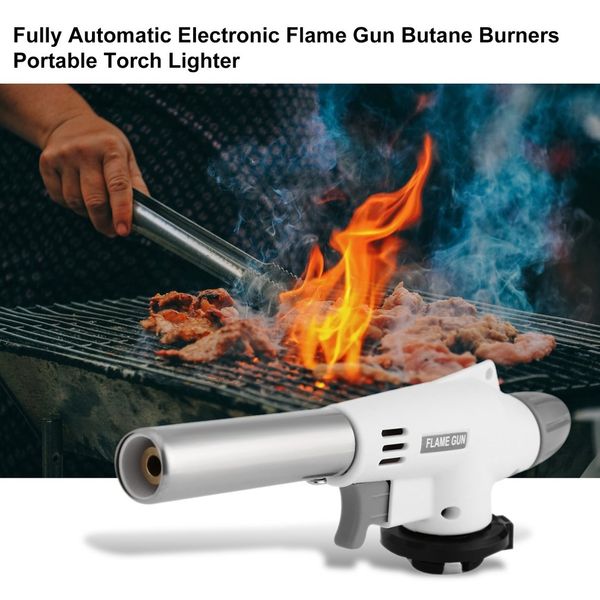 

home stove flame gun torch wind fully automatic electronic butane gas burners gun adapter lighter for bbq other kitchen dining bar