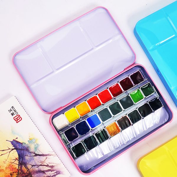 

24/36 цветов профессиональная прозрачная твердая акварельная краска художник акварельный пигмент для художника рисунок живопись поставки