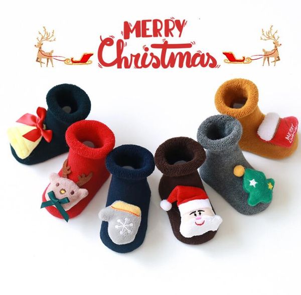 

baby socks for girls boys toddlers christmas socks non skid anti slip super warm wear resistance with grip, Pink;yellow