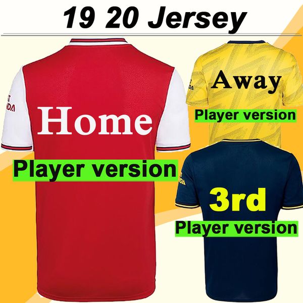 

19 20 home red mens player version soccer jerseys away yellow 3rd short sleeves youth football shirts fashion uniforms low price sales, Black;yellow