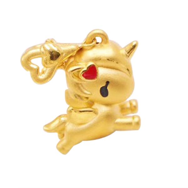 

new jewelry color unicorn necklace valentine's day gift cartoon horse drop oil pendant, Silver