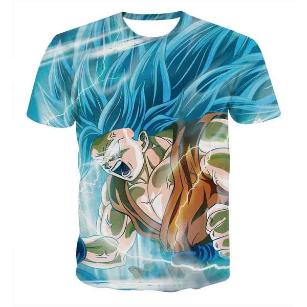 

3d t-shirts mens womens super saiyan dragon ball z print db dragonball graphic summer short sleeve tee t shirt, White;black
