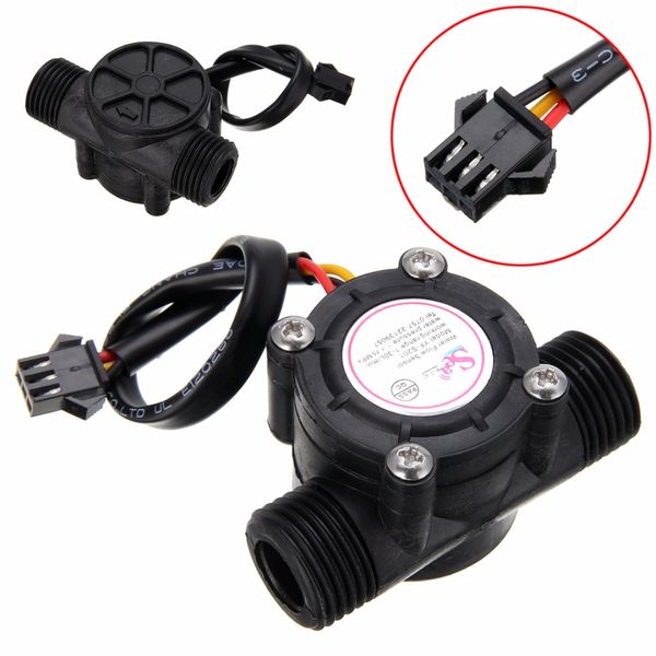 

1pc 1/2'' hall water flow sensor control effect flowmeter flow mesuring tool 1-30l/min for arduino