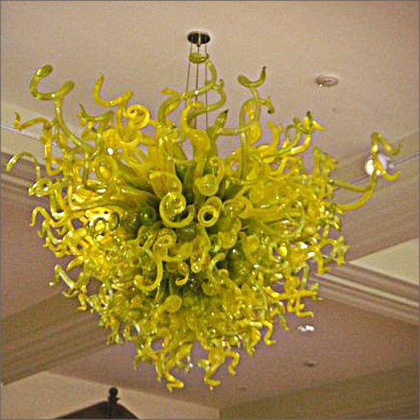 2019 New Arrival Mouth Blown Glass Chandelier Lightings High Ceiling Decoration Hand Blown Glass Pendant Lamps For Wedding Decor Lighting Direct