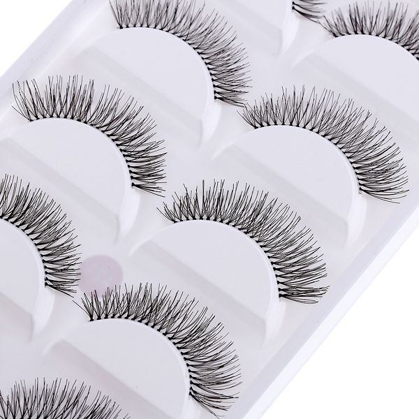 

5pairs cross false eye lashes women natural sparse eyelashes extension thick long eye stylish makeup beauty tools