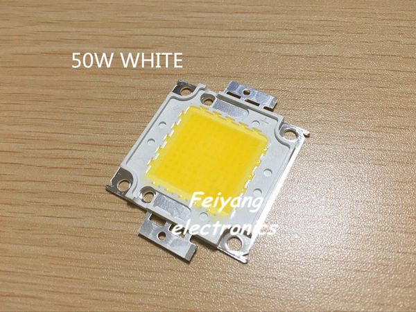 

10pcs 50w led chip integrated high power lamp beads white/warm white 1500ma 32-34v 4500lm 24*40mil taiwan huga chip