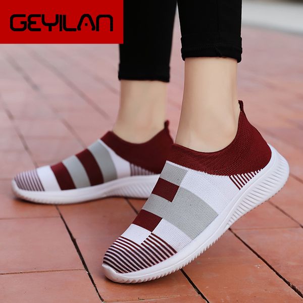 

spring women flats comfort socks shoes breathable mesh women shoes comfort flat loafers sneakers plus size 42, Black