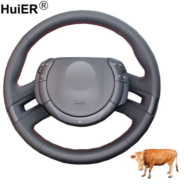 

hand sewing car steering wheel cover volant cow leather funda volante for c4 picasso 2007 2008 2009 2010 2012 2013