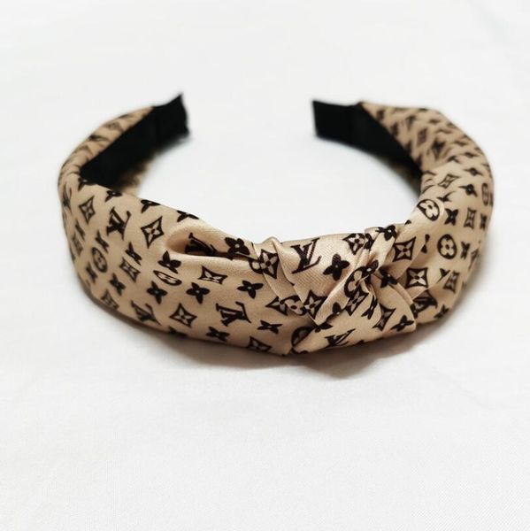 

fashion headband girls vintage knitting twisted knotted letter headband wide hair head wear 7, Golden;silver