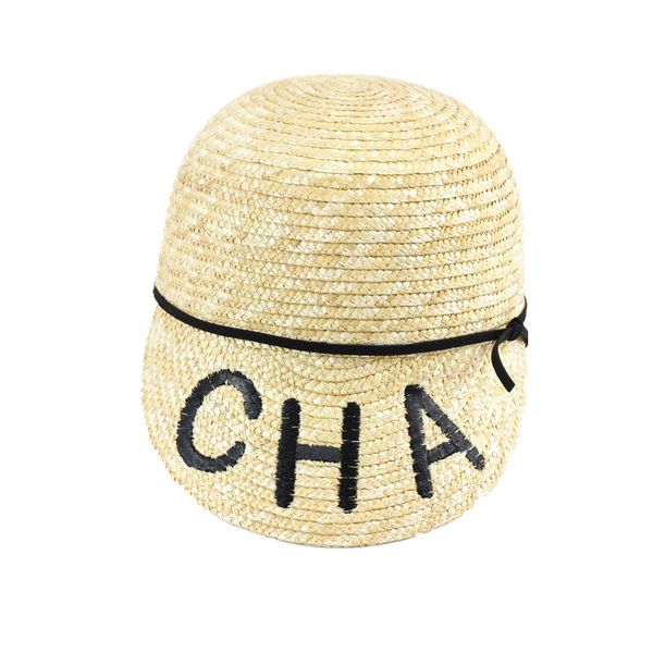 

2020 new summer spring fashion letter caps weaving straw simple hats for women breathable cool sun hats, Blue;gray