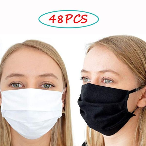 

48pcs facemask washable proof protect face faceshield outdoor youre too close face maskswashable and reusable outdoor facemask, Black