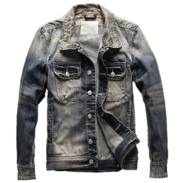 

2019 casual mans denim jacket and coats european designer biker mens suit jeans coat plus size xxxl outerwear spring a605, Black;brown