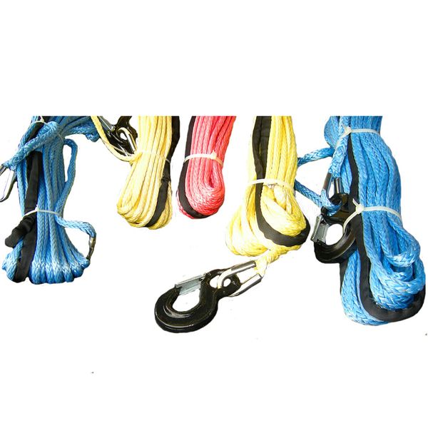 

14mm 40m 12 strand uhmwpe synthetic winch rope with thimble for atv utv suv 4x4 4wd off- road