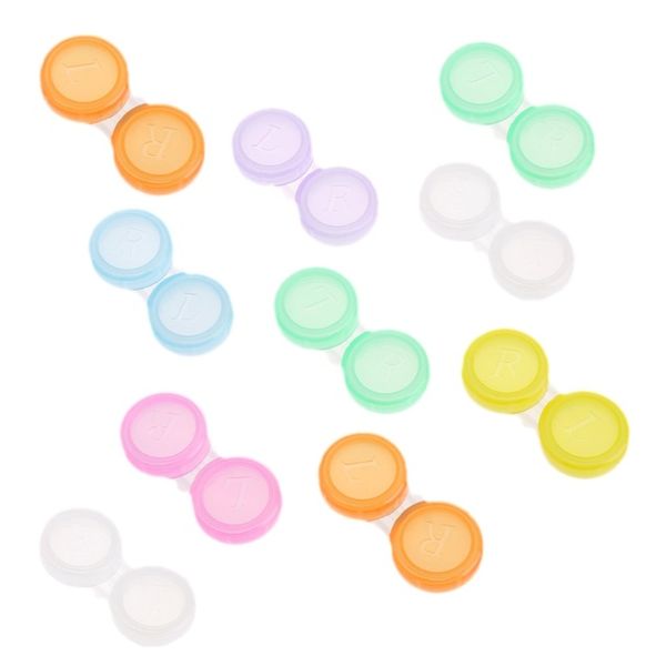 

contact lens l+r cases plastic storage holder soaking container portable home easy to take travel accessaries