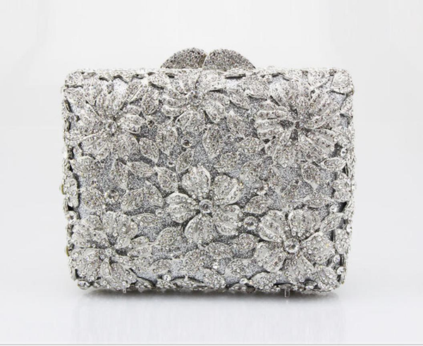 

new colorful evening bags golden women clutch bag hollow out party purse crystal handbags ladies dinner handbag