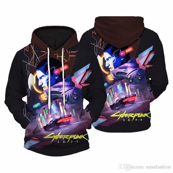 

mens loose digital print hoodies fashion teenager pullover casual sweatshirts designer o neck long sleeve clothing, Black