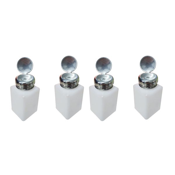 

4 x one-touch makeup remover press bottle alcohol liquid dispenser -200ml