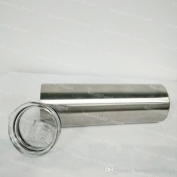 

dhl 30oz skinny tumblers wine tumbler 304 vacuum cup inside and outside selling silver stainless steel skinny water bottles