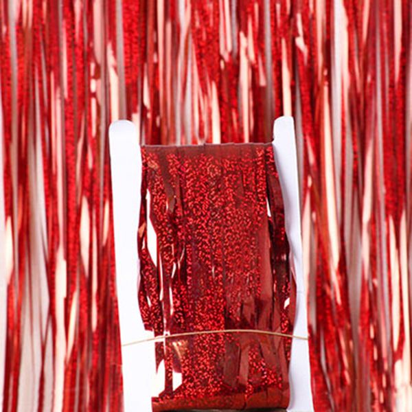 

happy birthday decorations for wedding & events team bride party background wall decoration party rain silk curtain 1x4 meters