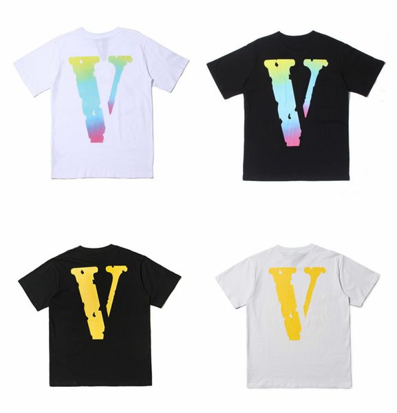 

vlone vlone men мода фиолетовый футболка мужчины женщины с коротким рукавом футболка harajuku футболка панк хип-хоп уличная марка лето хлопо, White