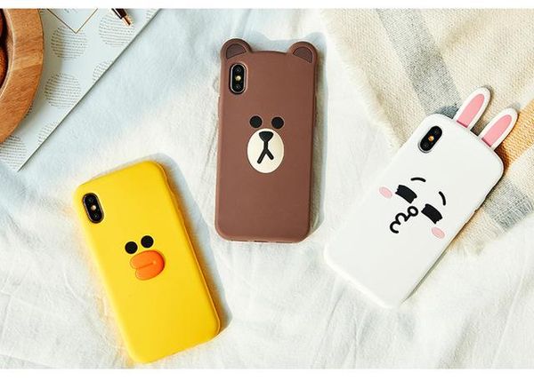 

sell cute 3d cartoon phone case for iphone 5 5s se 6 6s 7 8 plus x xr xs max soft silicone rubber back cover fundas coque capa