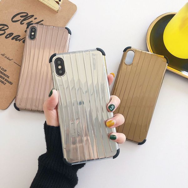 

for iphone 11 pro xs max xr suitcase soft phone case 6 7 8 x plus side pattern covering imd cell phone cases