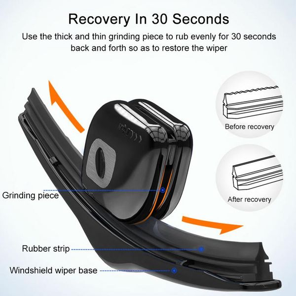 

car wiper blade restorer windshield cleaner for universal boneless wipers with key chain durable repair tools