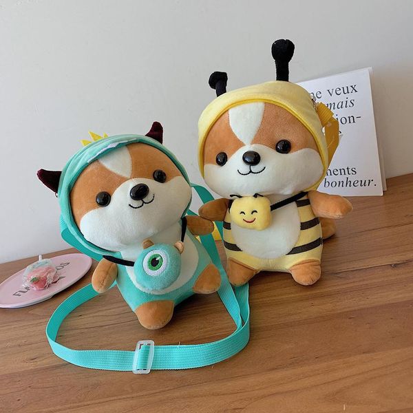 

pinshang women girls cute cartoon dog shape all match single shoulder bag satchel