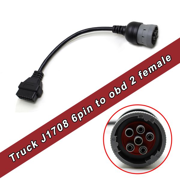

obd2 female 16pin to 1708 (6pin) tuck cable j1962f to j1708 ing