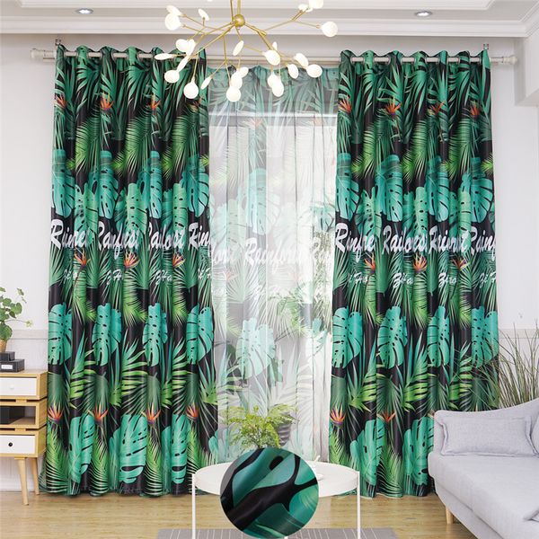 2019 Rainforest Printed Window Curtain Panels For Living Room Jarl