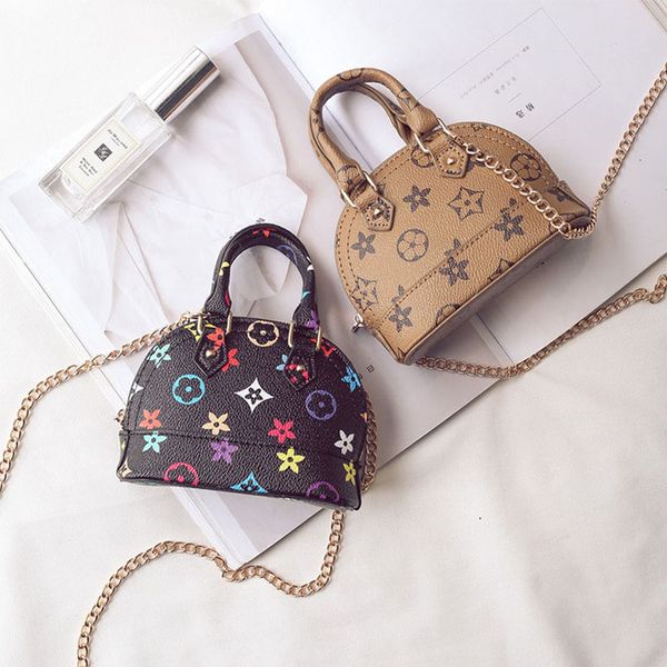 

Whole ale kid hell handbag print de igner mini pur e houlder bag baby teenager children girl pu me enger bag cute chri tma favor