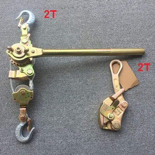 

2t--3t hand puller with wire grip , japanese style ratchet cable puller hand steel wire rope ratchet pulling gri