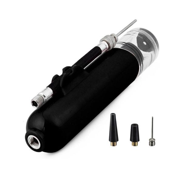 

portable mini plastic 6-in ball tire inflator outdoor sports hand air pump football soccer basketball with 3pcs extra needles