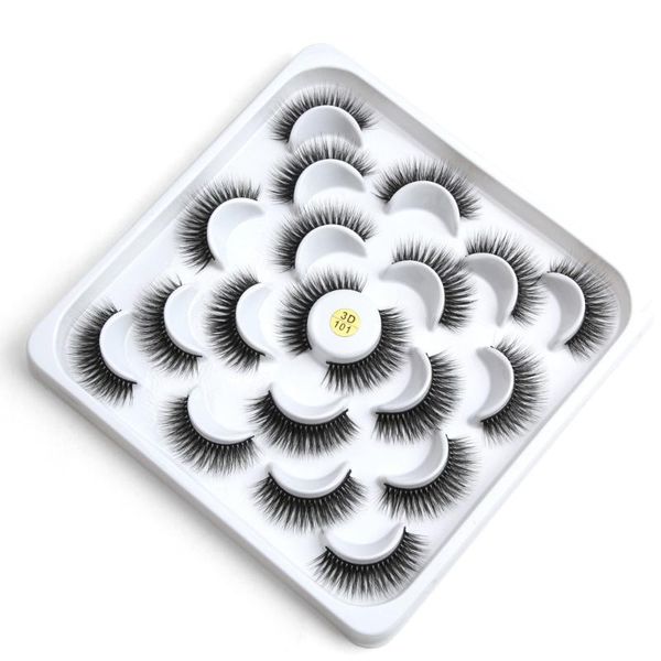 

10 pairs/set thickening mink hair eyelash makeup lashees false 3d eyelashes makeup eyelashes extension for beauty women