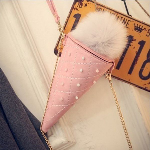 

ljl fashion cute ice cream cone ladies hand bags candy color woman bags mini coin bag girl tapered crossbody bag for phone