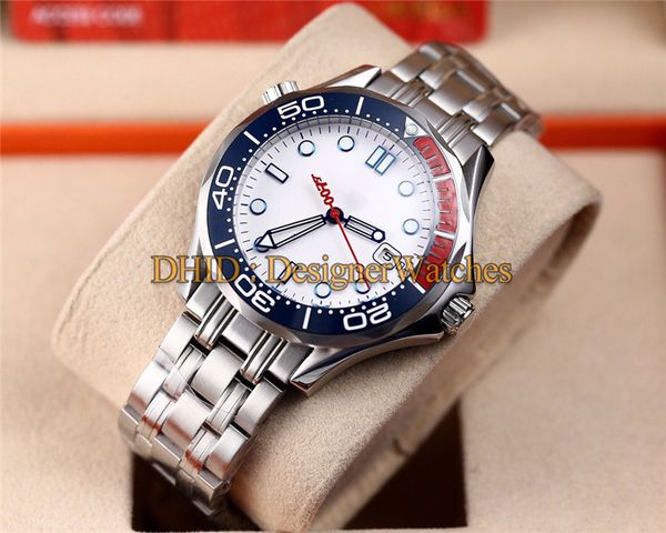 

sports mens watches luxury designer automatic watch men mechanical wristwatches 300m deep waterproof 316l steel case strap montre de luxe, Slivery;brown