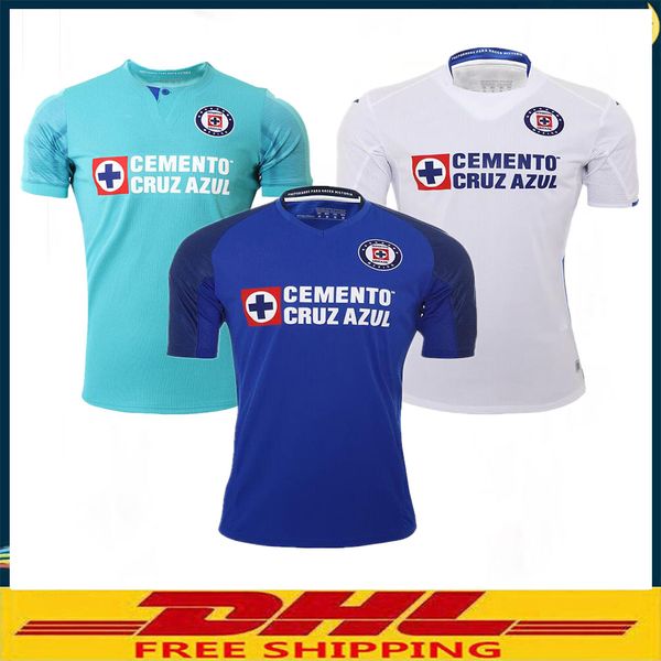 

dhl 2019 2020 new liga mx cruz azul soccer jersey 19/20 cruz azul football shirt size can be mixed batch, Black;yellow