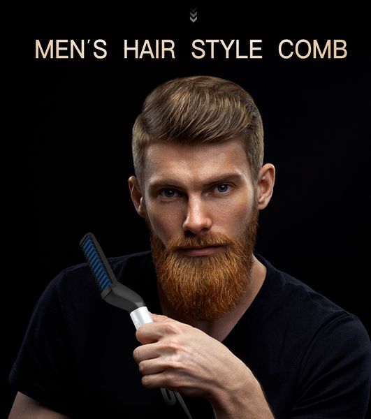 Beard Straightener Styler Comb Multifunctional Men Quick Hair