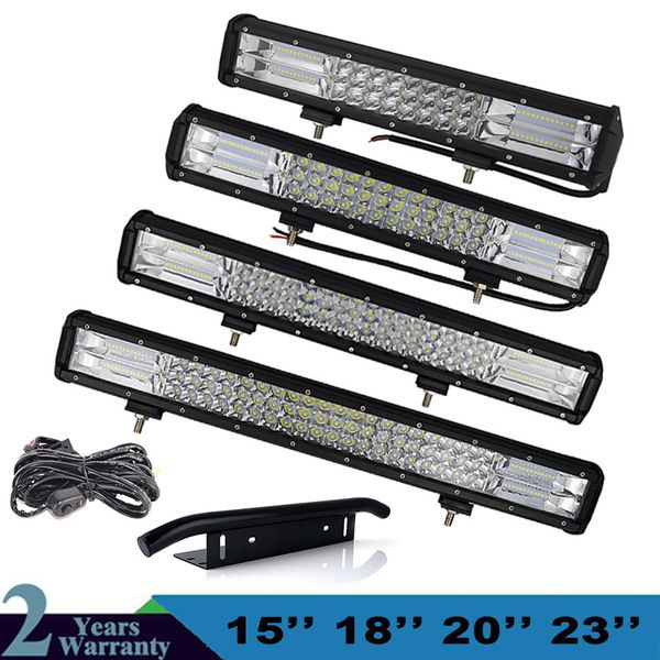 

15''18''20''23''216w 252w 288w 324w tri-row led light bar combo beam for offroad led work light bar