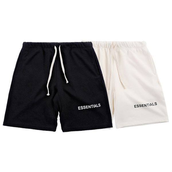 

страх божий essential shorts черный белый письмо печати летняя шорты для мужчин est kanye west fog cross-штаны хип-хоп новый, White;black